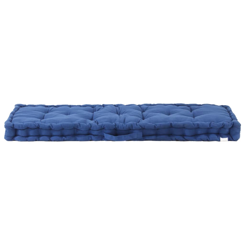 Cuscino per Pallet e Pavimento in Cotone 120x40x7 cm Blu Chiaro cod mxl 68195