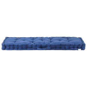 Cuscino per Pallet e Pavimento in Cotone 120x40x7 cm Blu Chiaro 48687