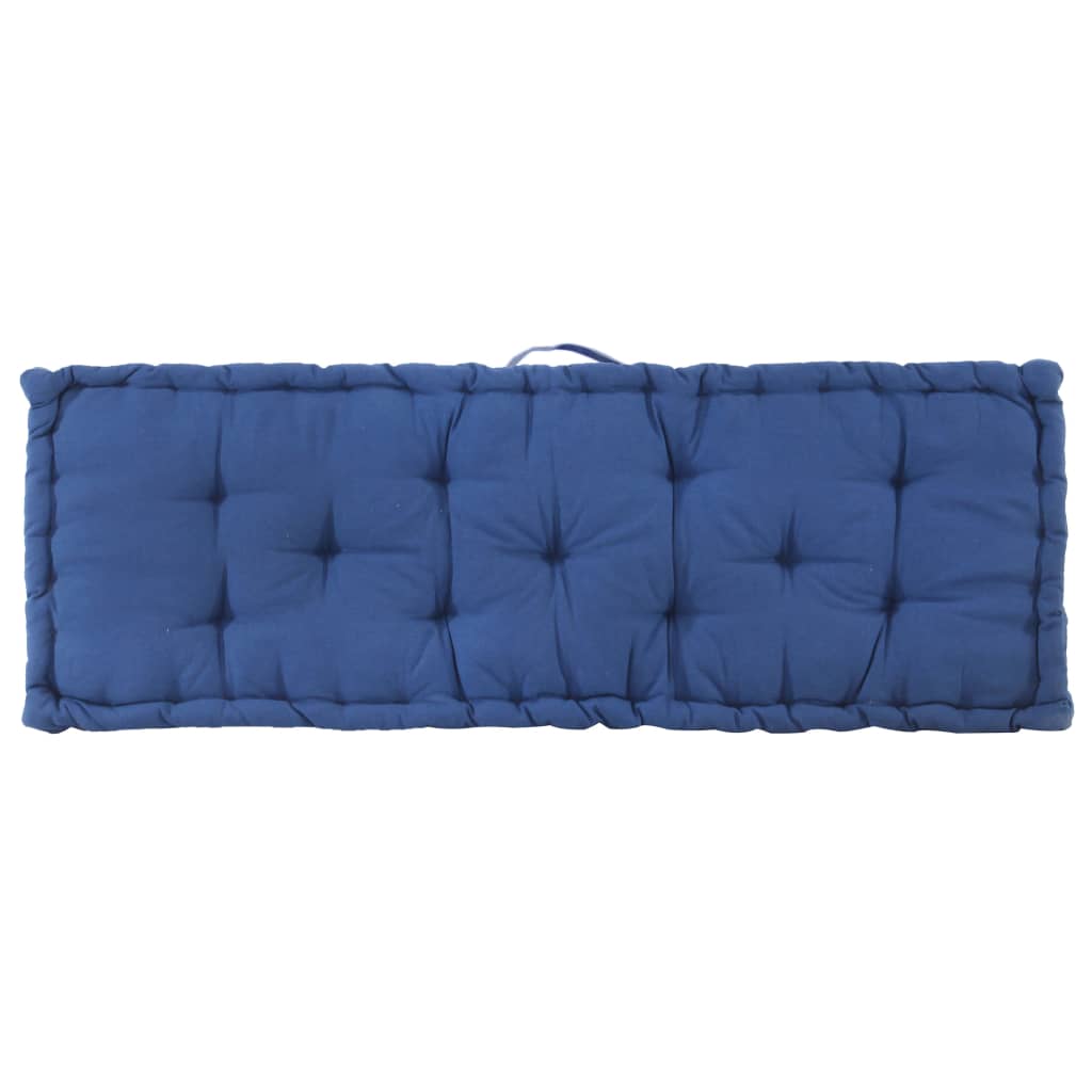 Cuscino per Pallet e Pavimento in Cotone 120x40x7 cm Blu Chiaro cod mxl 68195