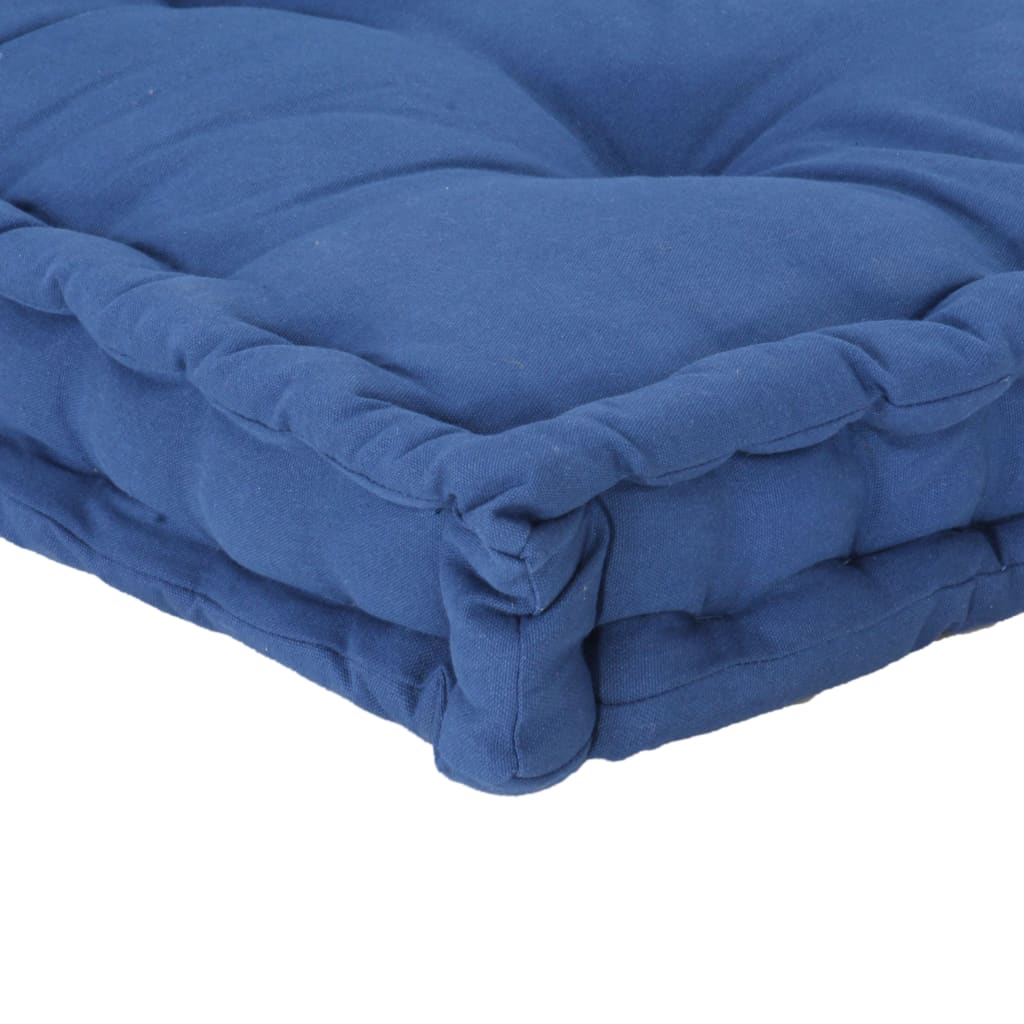 Cuscino per Pallet e Pavimento in Cotone 120x40x7 cm Blu Chiaro cod mxl 68195