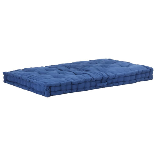 Cuscino per Pallet e Pavimento in Cotone 120x80x10 cm Blu Chiaro cod mxl 68095