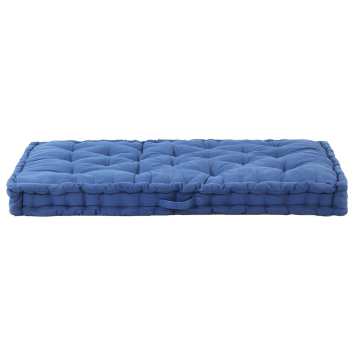 Cuscino per Pallet e Pavimento in Cotone 120x80x10 cm Blu Chiaro cod mxl 68095