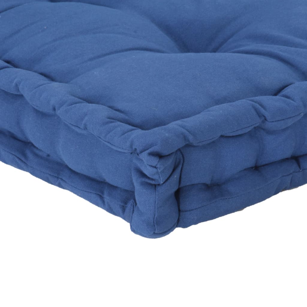 Cuscino per Pallet e Pavimento in Cotone 120x80x10 cm Blu Chiaro cod mxl 68095