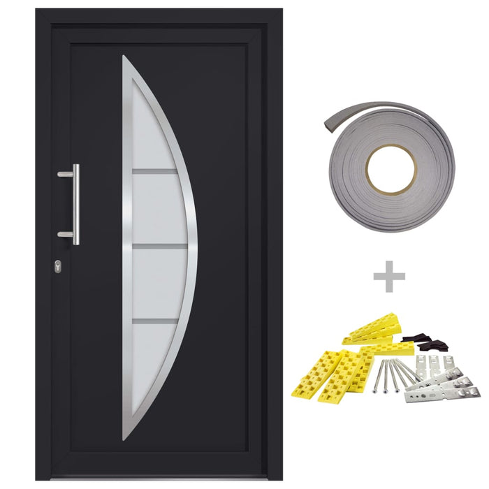 Porta di Ingresso Antracite 108x208 cm cod mxl 63798