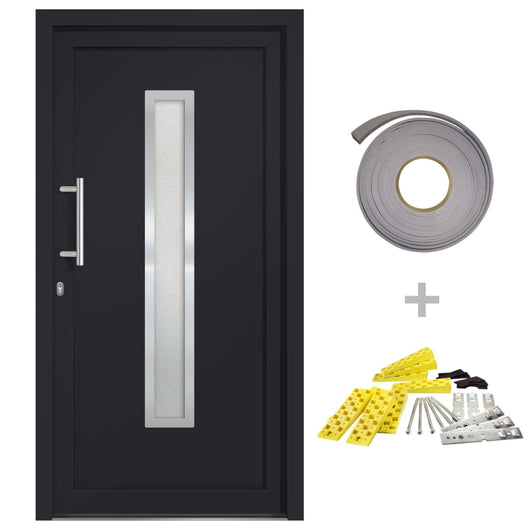 Porta di Ingresso Antracite 108x208 cm cod mxl 56261