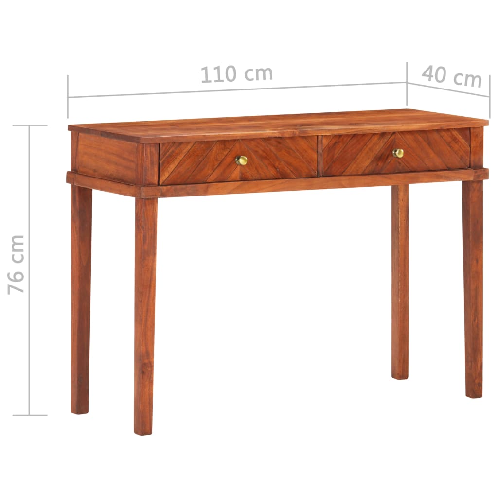 Tavolo Consolle 110x40x76 cm in Legno Massello di Acacia cod mxl 8557