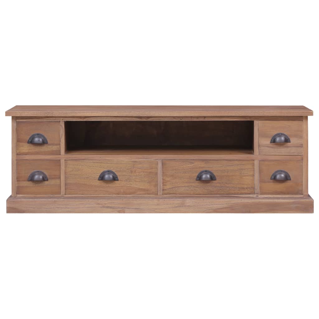 Mobile Porta TV 120x30x40 cm in Legno Massello di Teak 287736