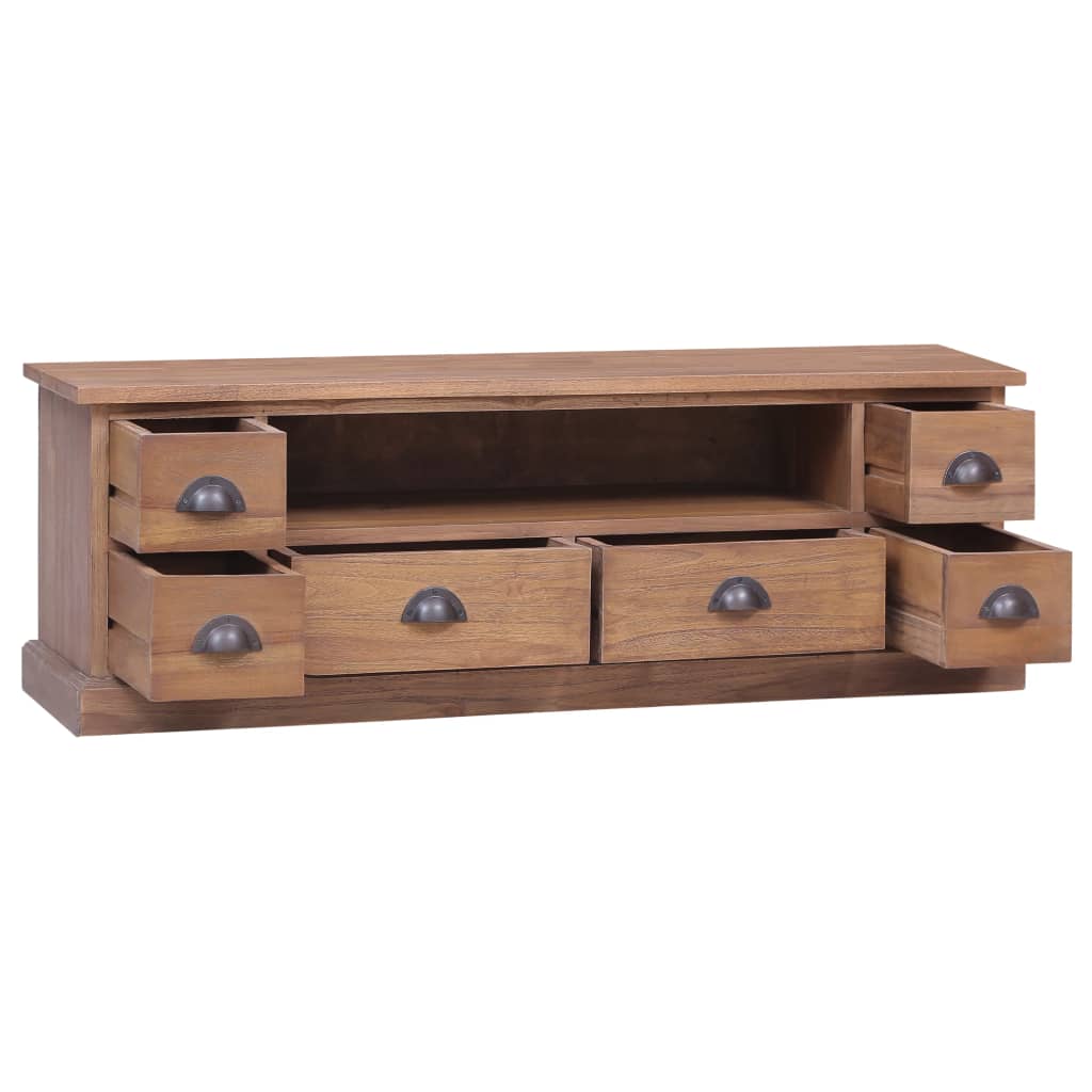 Mobile Porta TV 120x30x40 cm in Legno Massello di Teak 287736