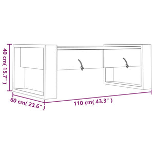 Tavolino da Caffè 110x60x40 cm in Legno Massello di Teak 287892