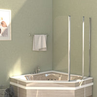 Cabine da Bagno 2 pz 104x130 cm in Vetro Temperato Trasparente cod mxl 40544