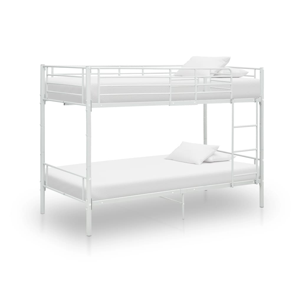 Letto a Castello Bianco in Metallo 90x200 cm 287909