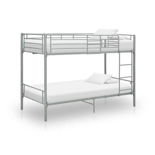 Letto a Castello Grigio in Metallo 90x200 cm cod mxl 61840