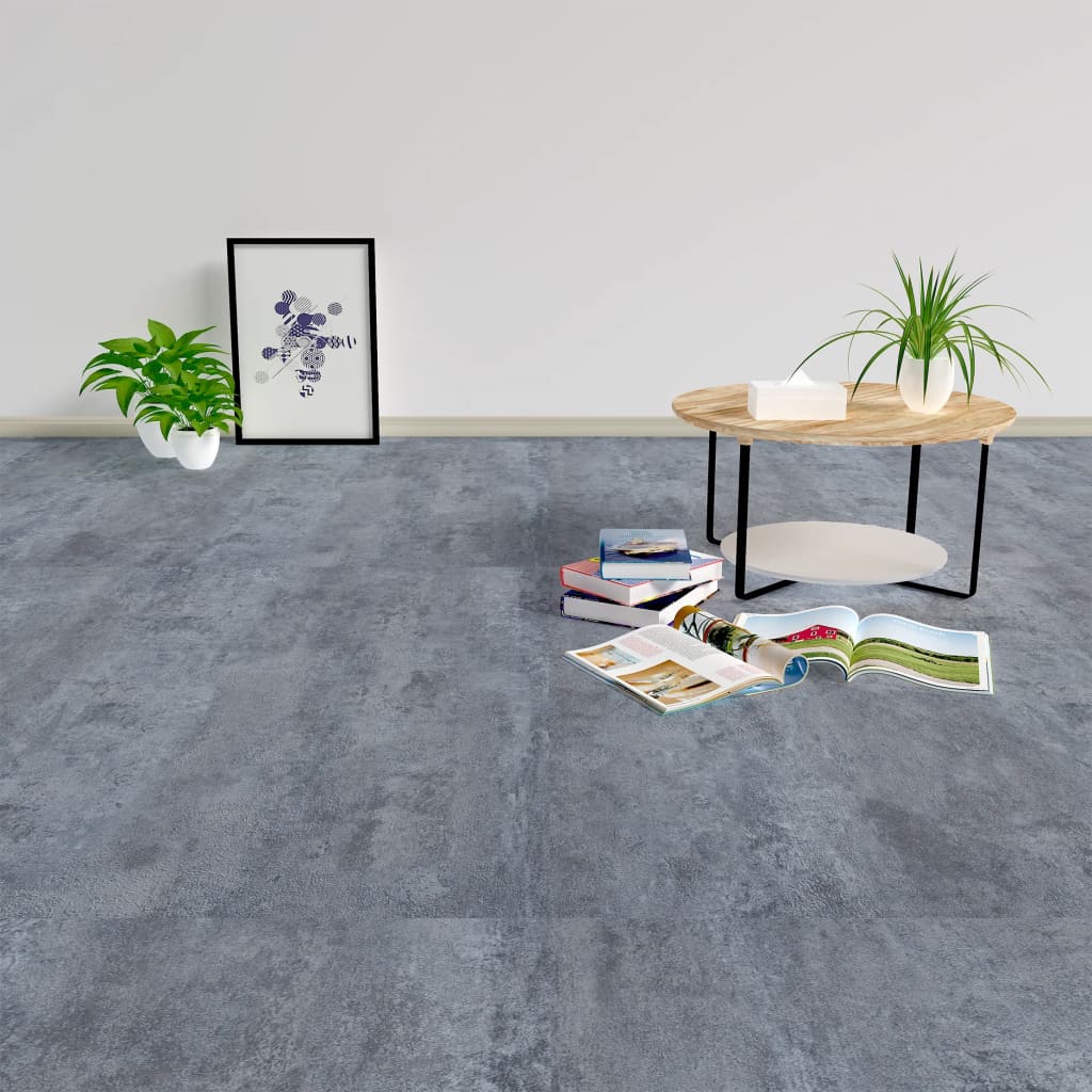 Listoni per Pavimenti Autoadesivi in PVC 5,11 m² Marmo Grigio 146237