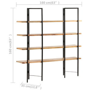 Libreria a 4 Livelli 160x35x160 cm in Legno Massello di Mango cod mxl 19415