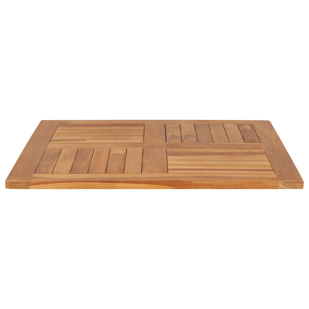 Piano del Tavolo Legno Massello di Teak Quadrato 80x80x2,5 cm cod mxl 66239