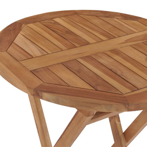 Tavolo da Giardino Pieghevole 60 cm in Legno Massello di Teak cod mxl 42698