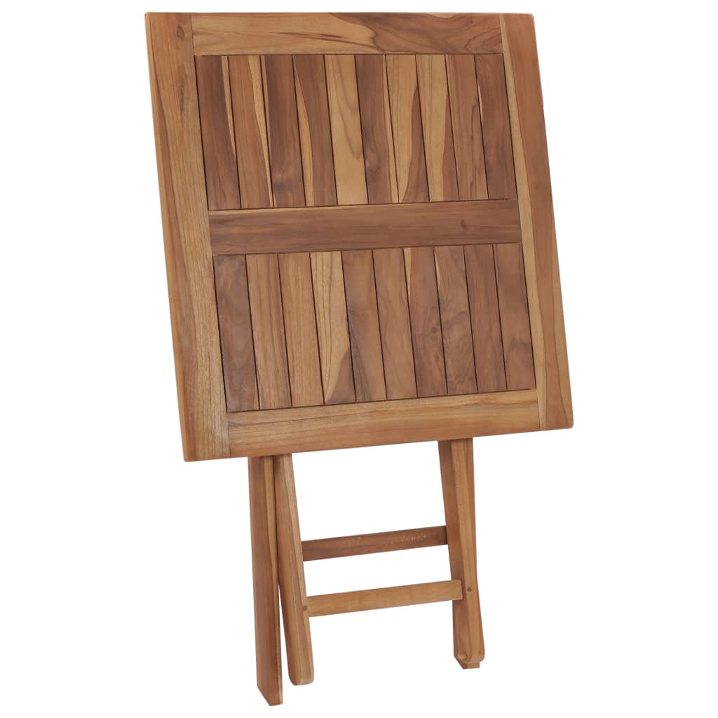 Tavolo da Giardino Pieghevole 60x60x75 cm in Massello di Teak 48994