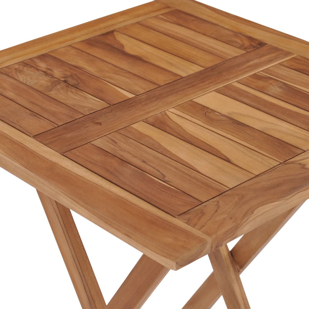 Tavolo da Giardino Pieghevole 60x60x75 cm in Massello di Teak 48994