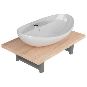 Set Mobili da Bagno 2 pz Ceramica Rovere 279329