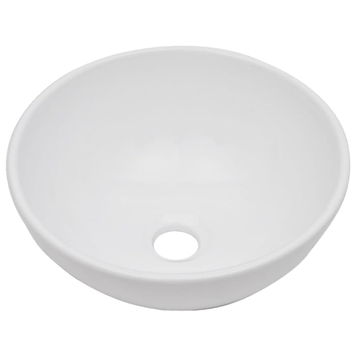 Set Mobili da Bagno 2 pz Ceramica Bianco 279343