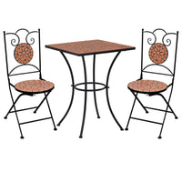 Set Bistrò 3 pz con Mosaico in Ceramica Terracotta 279412