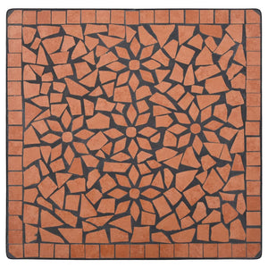 Set Bistrò 3 pz con Mosaico in Ceramica Terracotta 279412