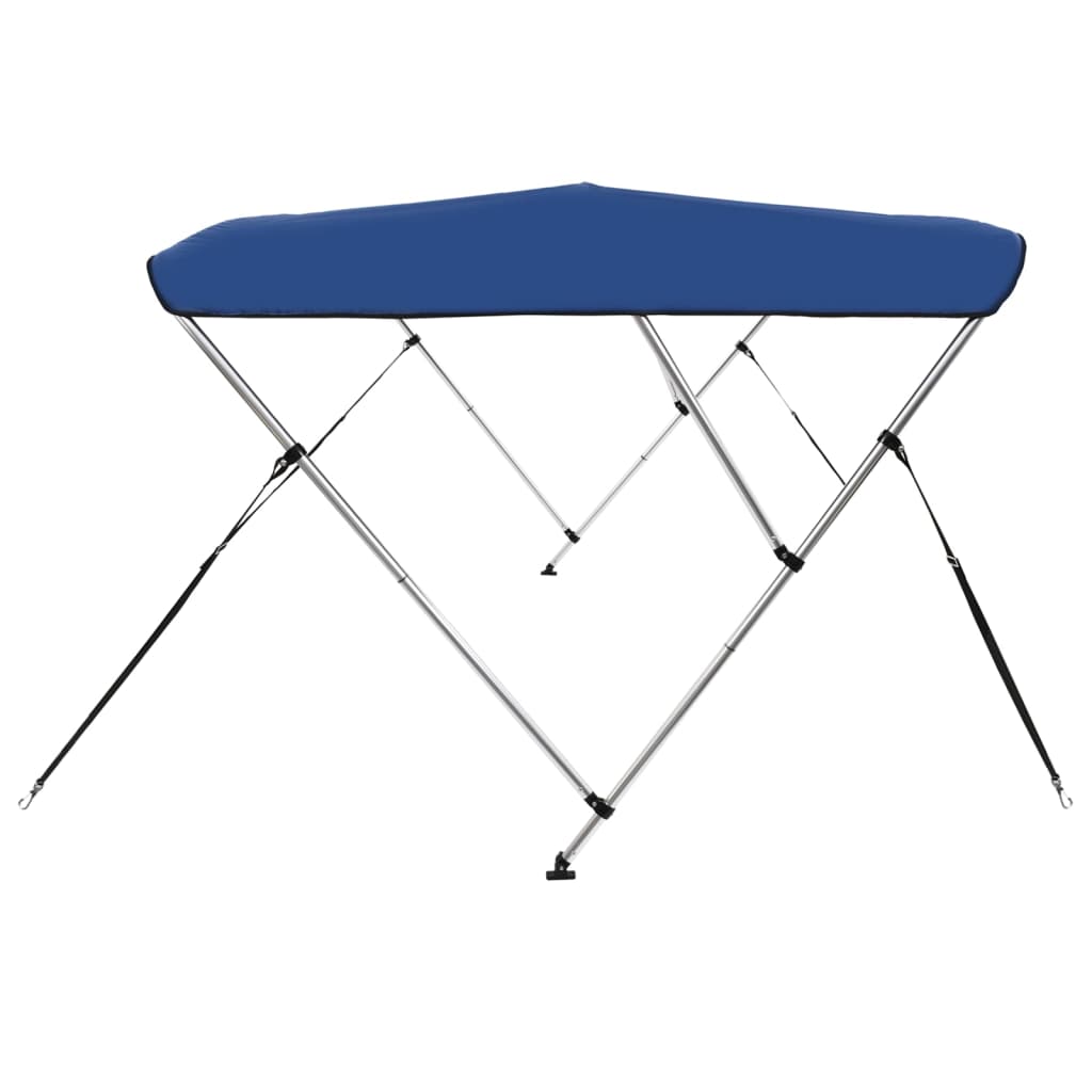 Bimini di Prua con Tendalino a 3 Archi Blu 183x160x137 cm 92364