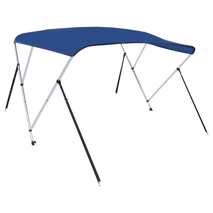 Bimini di Prua con Tendalino a 3 Archi Blu 183x160x137 cm 92364