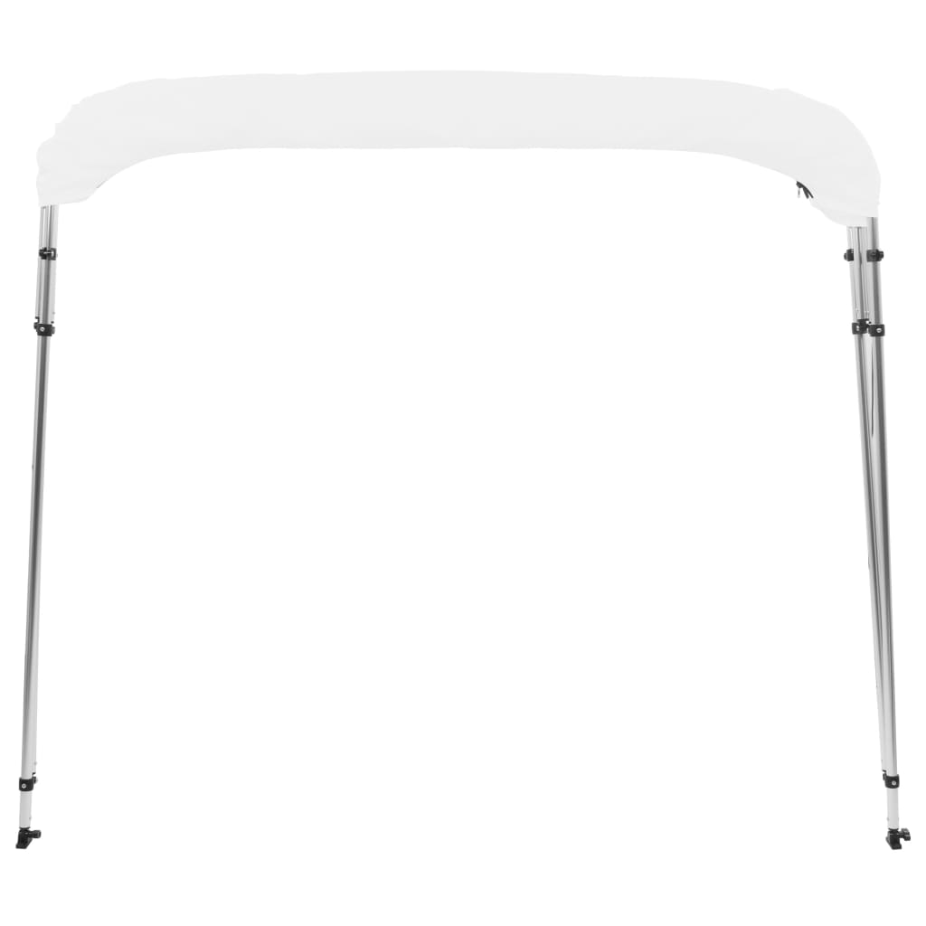 Bimini di Prua con Tendalino a 4 Archi Bianco 243x210x137 cm 92369