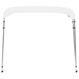 Bimini di Prua con Tendalino a 4 Archi Bianco 243x210x137 cm 92369