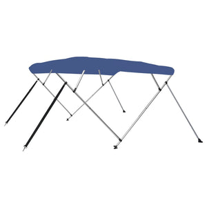 Bimini di Prua con Tendalino a 4 Archi Blu 243x210x137 cm 92372