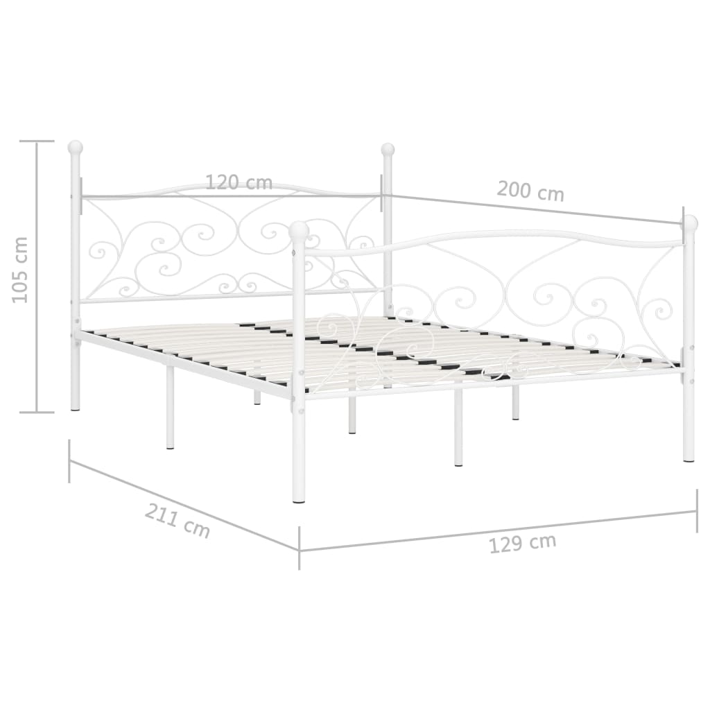 Giroletto con Doghe Bianco in Metallo 120x200 cm cod mxl 64425