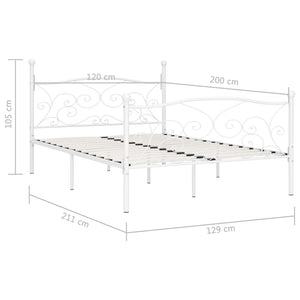 Giroletto con Doghe Bianco in Metallo 120x200 cm cod mxl 64425