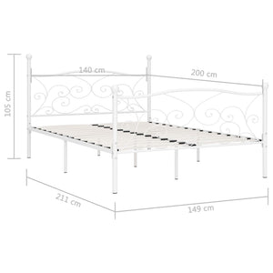 Giroletto con Doghe Bianco in Metallo 140x200 cm 284450