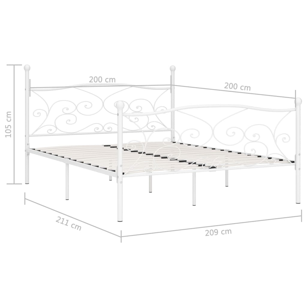 Giroletto con Doghe Bianco in Metallo 200x200 cm cod mxl 61342