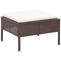 Set Divani da Giardino 5 pz con Cuscini in Polyrattan Marrone cod mxl 31563