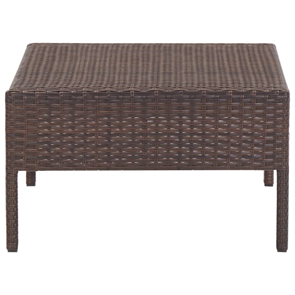 Set Divani da Giardino 5 pz con Cuscini in Polyrattan Marrone cod mxl 31563