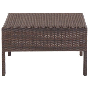 Set Divani da Giardino 5 pz con Cuscini in Polyrattan Marrone cod mxl 31563