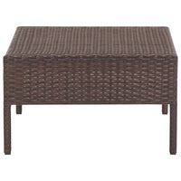 Set Divani da Giardino 5 pz con Cuscini in Polyrattan Marrone 48943