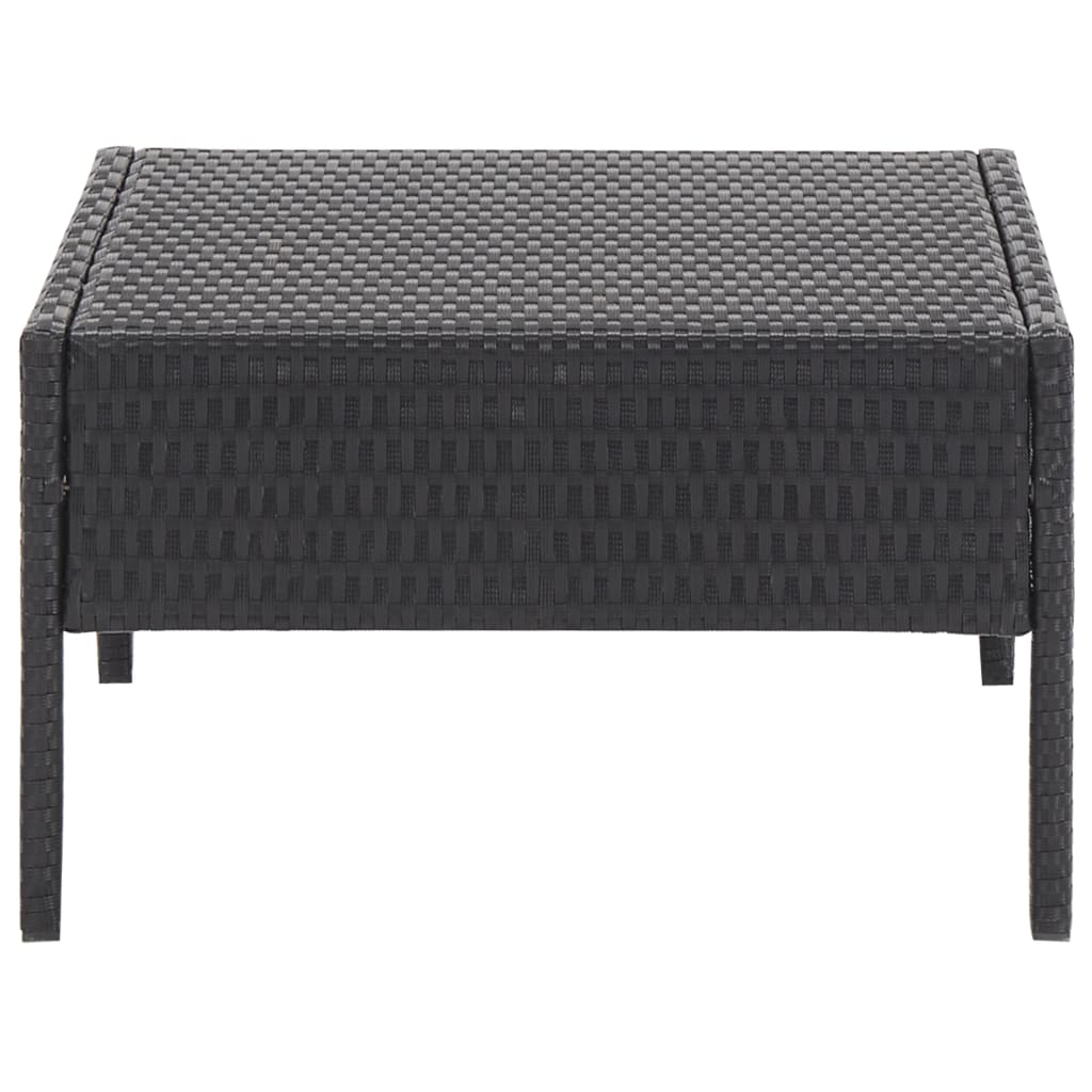 Set Divani da Giardino 5 pz con Cuscini in Polyrattan Nero 48945