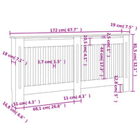 Copertura per Radiatore Antracite 172x19x81 cm in MDF cod mxl 77317