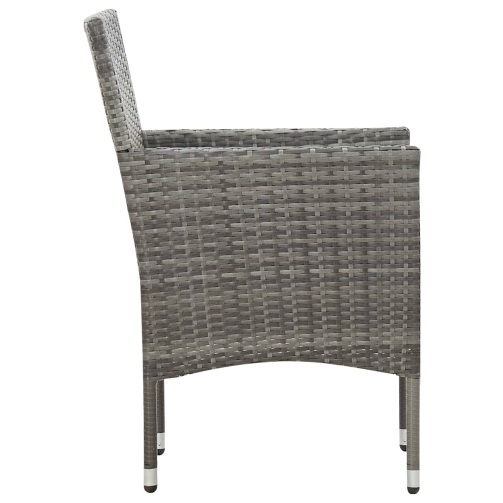 Set Divani da Giardino 4 pz con Cuscini in Polyrattan Grigio cod mxl 39505