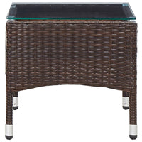 Tavolino da Caffè Marrone 60x40x36 cm in Polyrattan cod mxl 34437