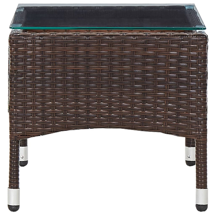 Tavolino da Caffè Marrone 60x40x36 cm in Polyrattan cod mxl 34437