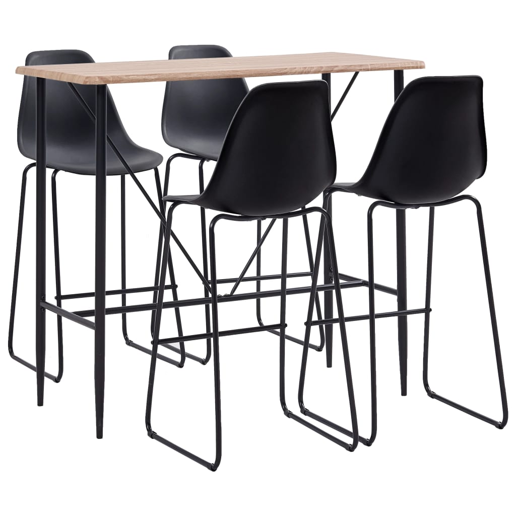 Set da Bar 5 pz in Plastica Nero 279897