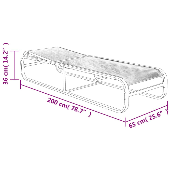 Lettini Prendisole 2 pz con Tavolo in Textilene e Alluminio