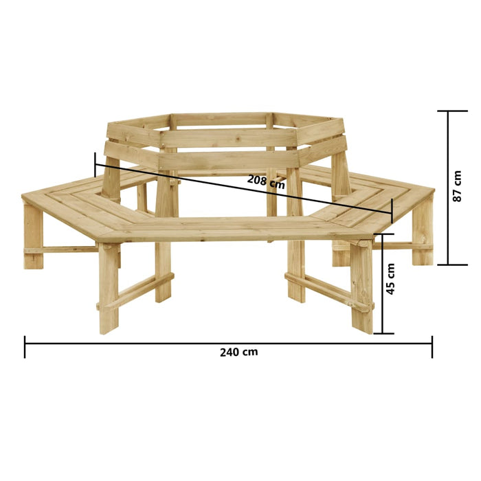 Panchina da Giardino 240 cm in Legno di Pino Impregnato cod mxl 45666