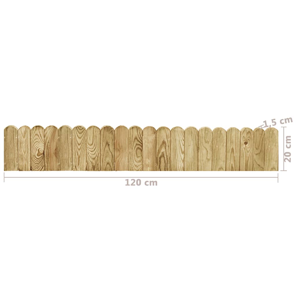 Rotolo di Bordura Verde 120 cm in Legno di Pino impregnato cod mxl 7059