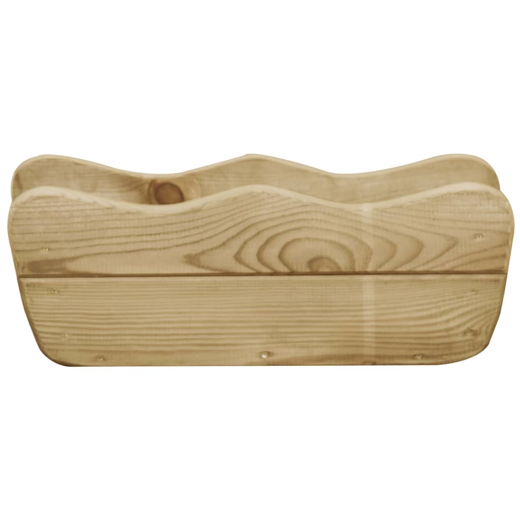 Letto Rialzato da Giardino 50x18x18 cm Legno di Pino Impregnato cod mxl 66882