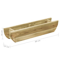 Letto Rialzato Giardino 80x16x16 cm Legno di Pino Impregnato cod mxl 66819